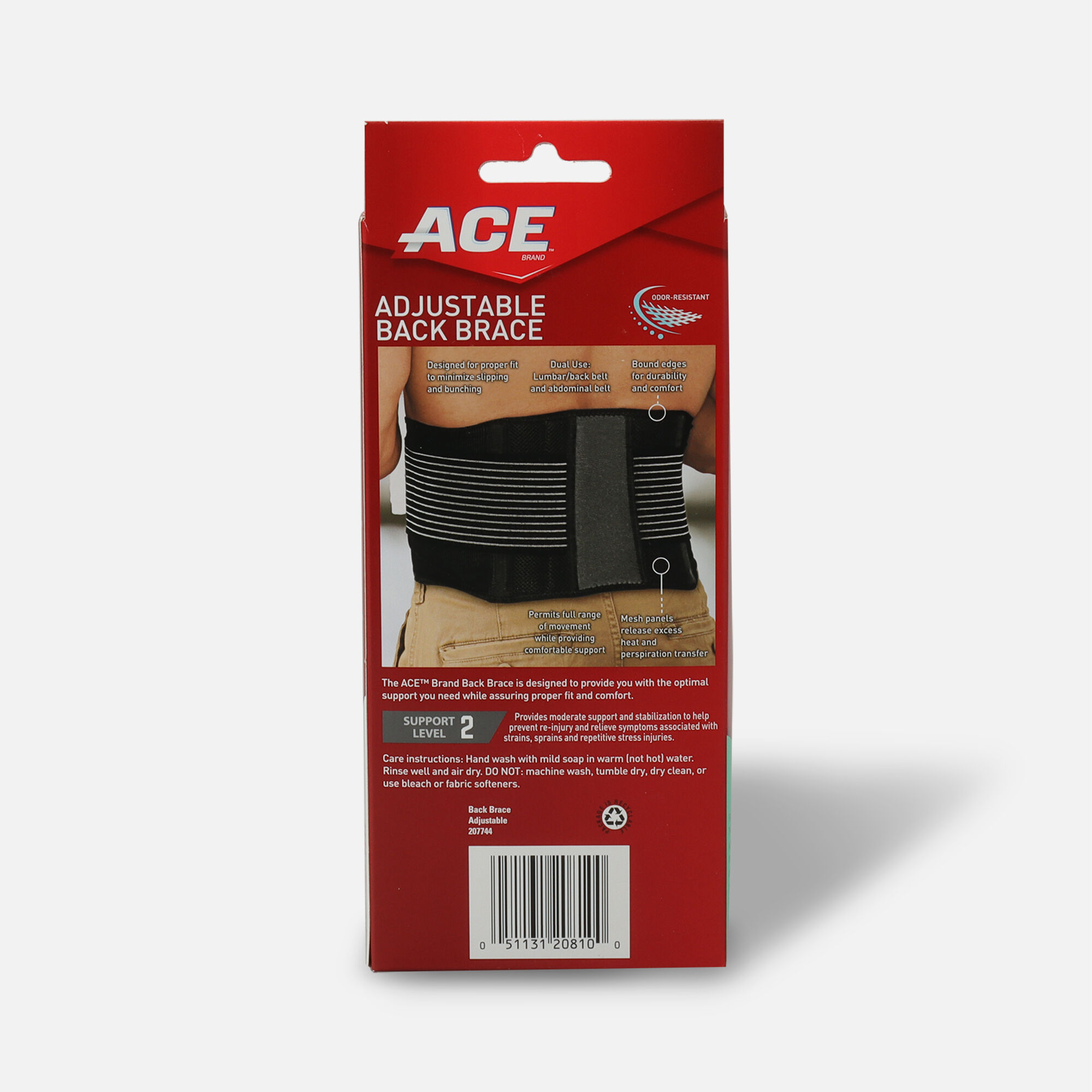 ACE Adjustable Back Brace, , large