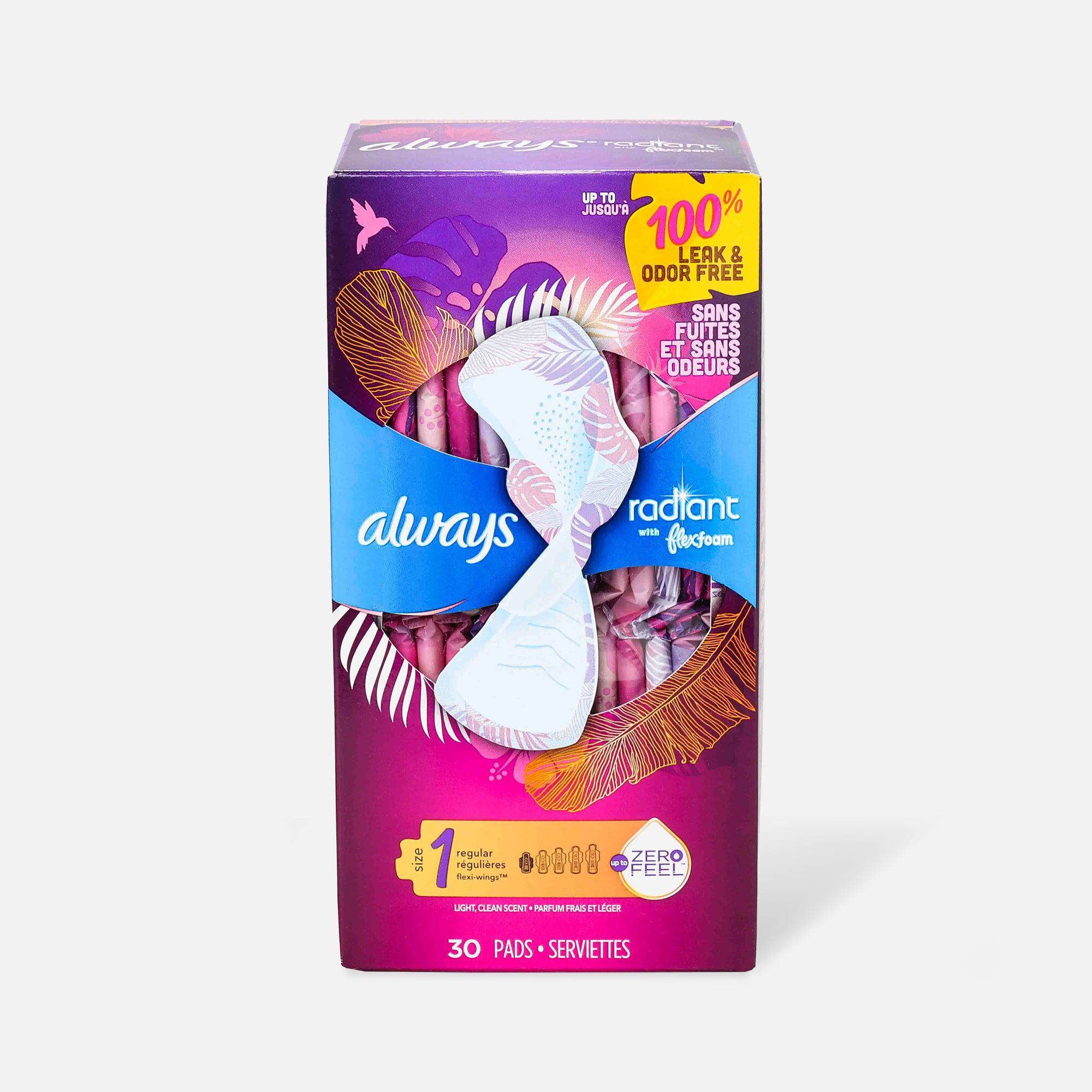 Always Radiant FlexFoam Pads with Wings, Scented, , large