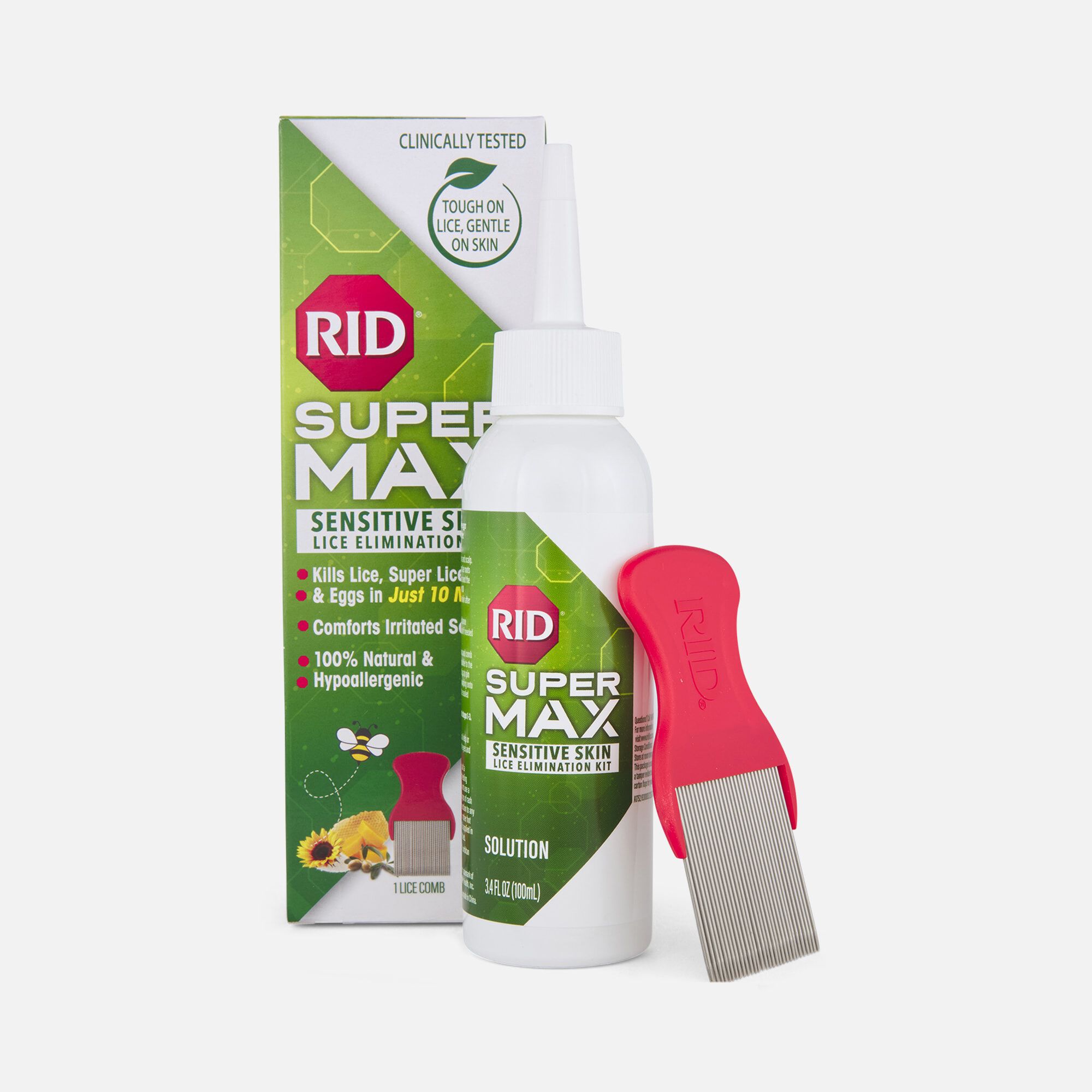 RID Super Max Sensitive Skin  Lice Treatment Kit, 3.4 fl oz., , large