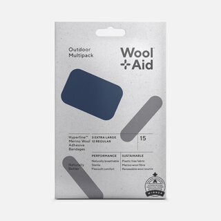 WoolAid Merino Wool Adhesive Bandages, Outdoor Multipack, 15 ct.