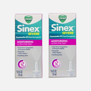 Vicks Sinex Severe Moisturizing Ultra Fine Nasal Mist, 0.5 fl oz. (2-Pack)