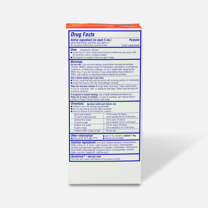 Delsym Adult Liquid, Orange with Dosage Cup, 5 oz., , large
