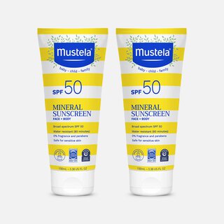 Mustela Mineral Sunscreen Lotion, SPF 50, 3.38 oz. (2-Pack)