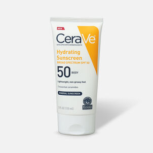 Cerave Broad Spectrum Mineral Sunscreen, SPF 50, 5 fl oz.