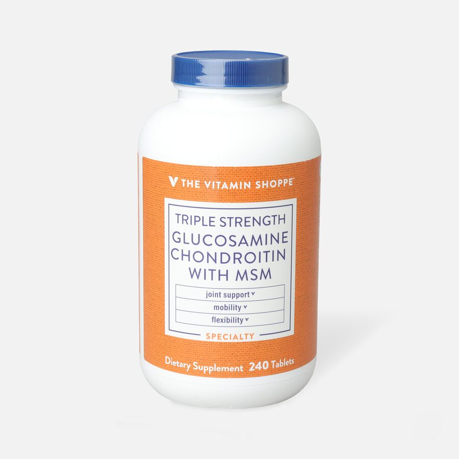 Vitamin Shoppe Triple Strength Glucosamine Chondroitin With MSM, Tablets, , large image number 1