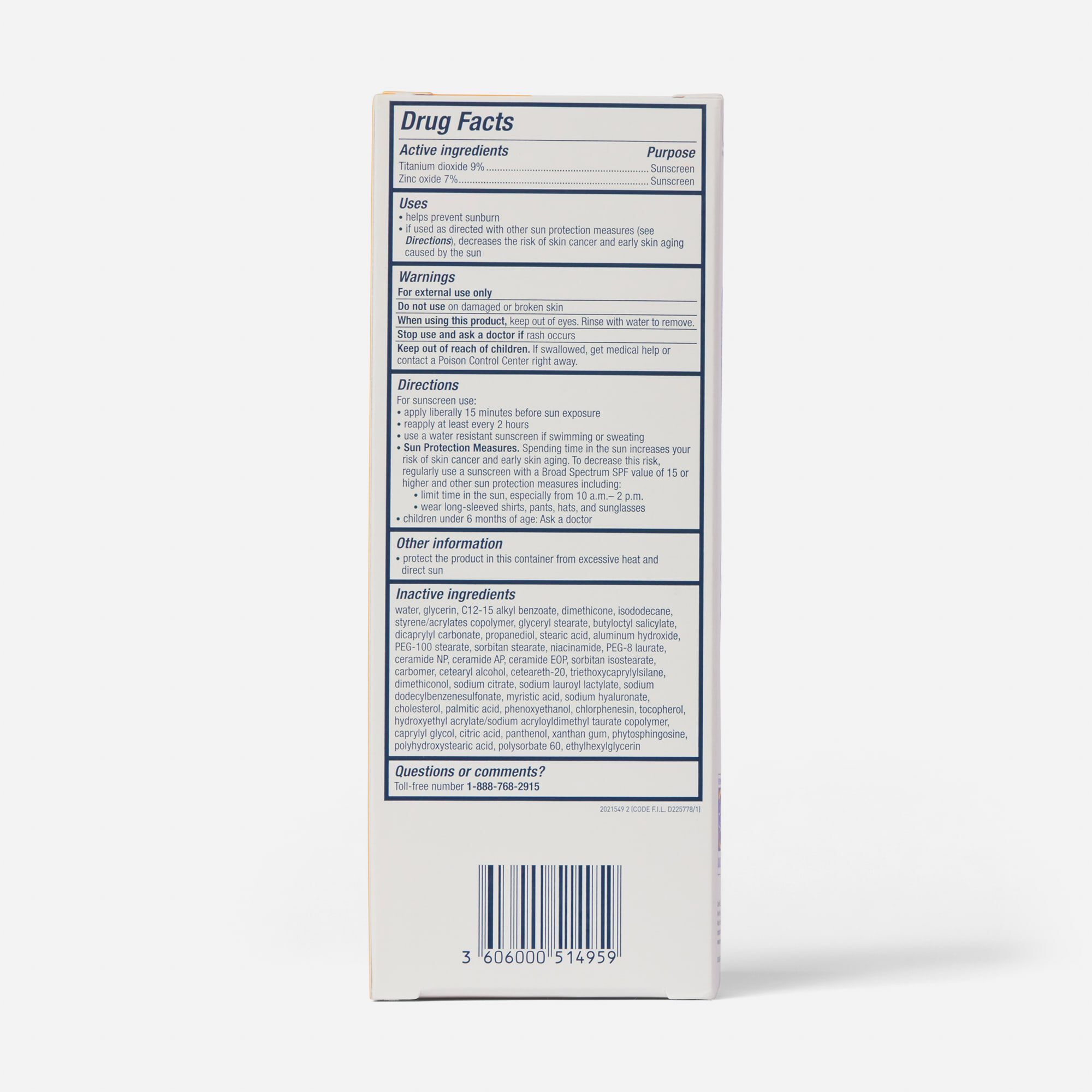 CeraVe Hydrating Mineral Face Sunscreen, SPF 50, 2.5 fl oz., , large