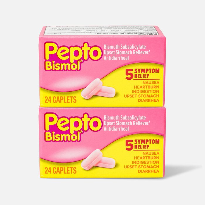 Pepto Caplets, Unflavored, 24 ct. (2-Pack), , large