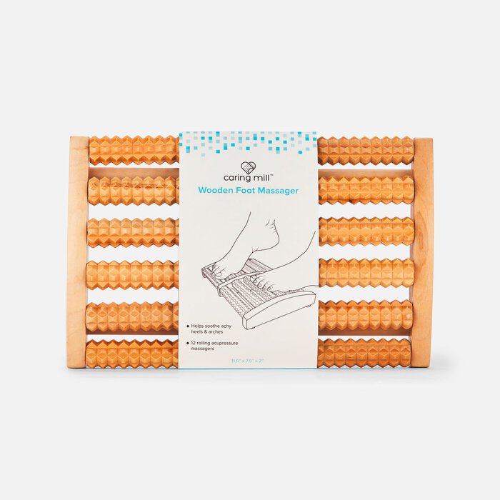 Caring Mill™ Foot Pain Relief Multi Roller, Wood, , large