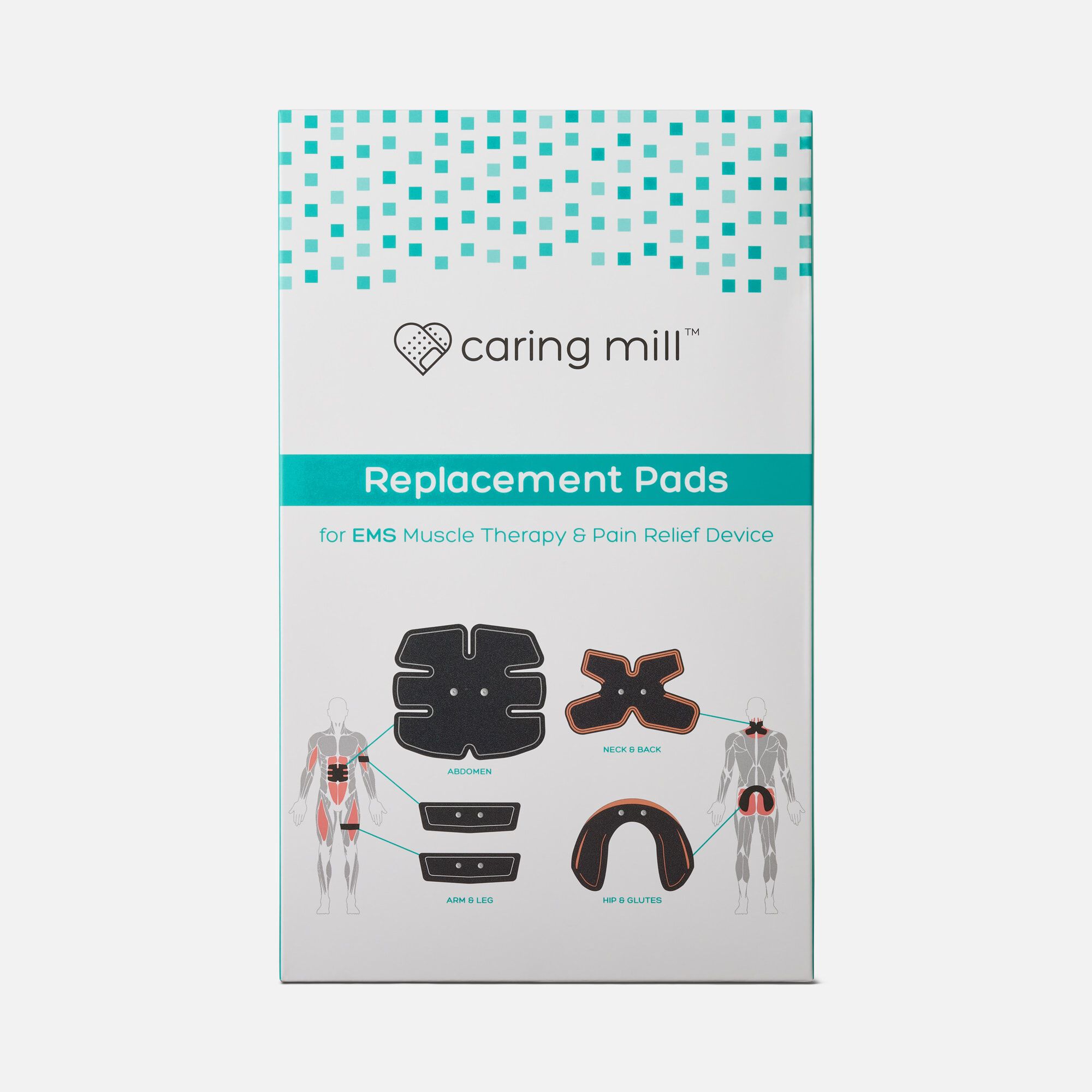 Caring Mill™ Replacement Pads for Muscle & Body Pain Relief EMS/Tens Unit Kit, , large