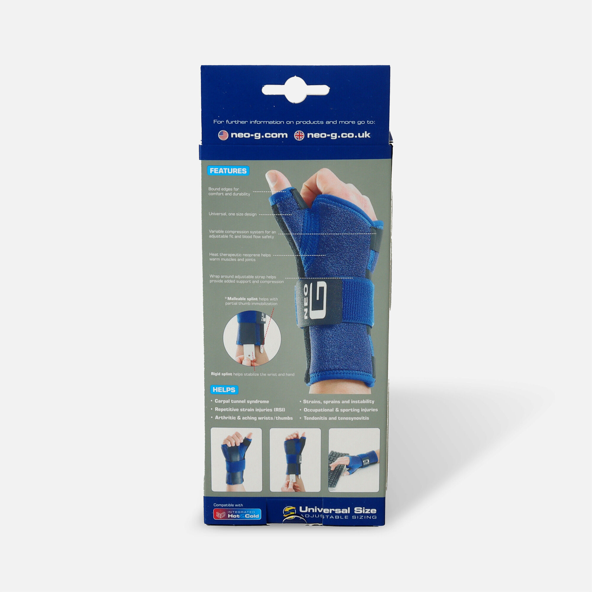 Neo G Stabilized Right Wrist & Thumb Brace, One Size, , large