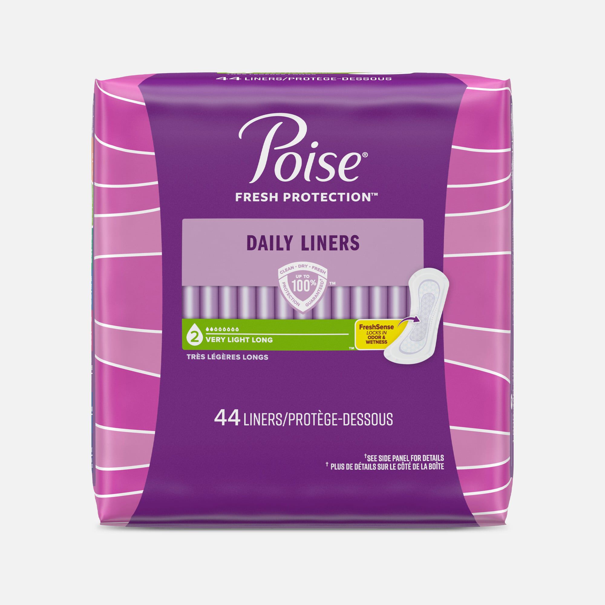Poise Daily Liners, Incontinence Panty Liners, , large