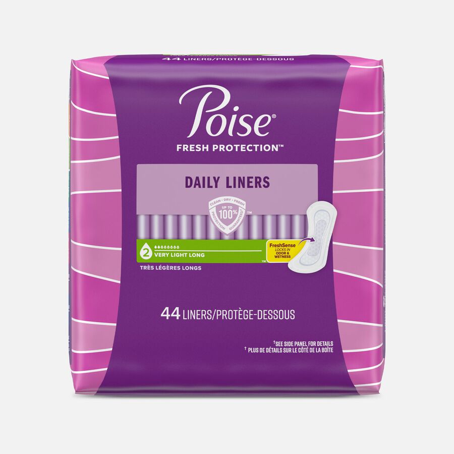 Poise Daily Liners, Incontinence Panty Liners, , large image number 0