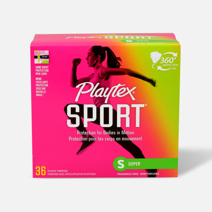 Playtex Sport Super Tampons, Unscented, 36 ct., , large