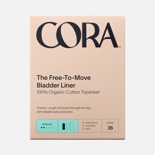 Cora Organic Bladder Regular Liners, 36 ct.
