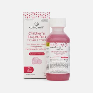 Caring Mill™ Children’s Ibuprofen Pain Reliever/Fever Reducer, Bubble Gum, 4 fl oz.