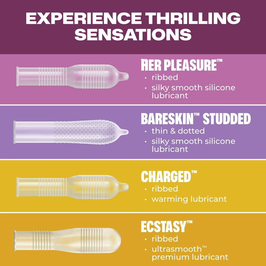 Trojan Latex Condom Pleasure Pack Lubricated, 36 ct., , large image number 2