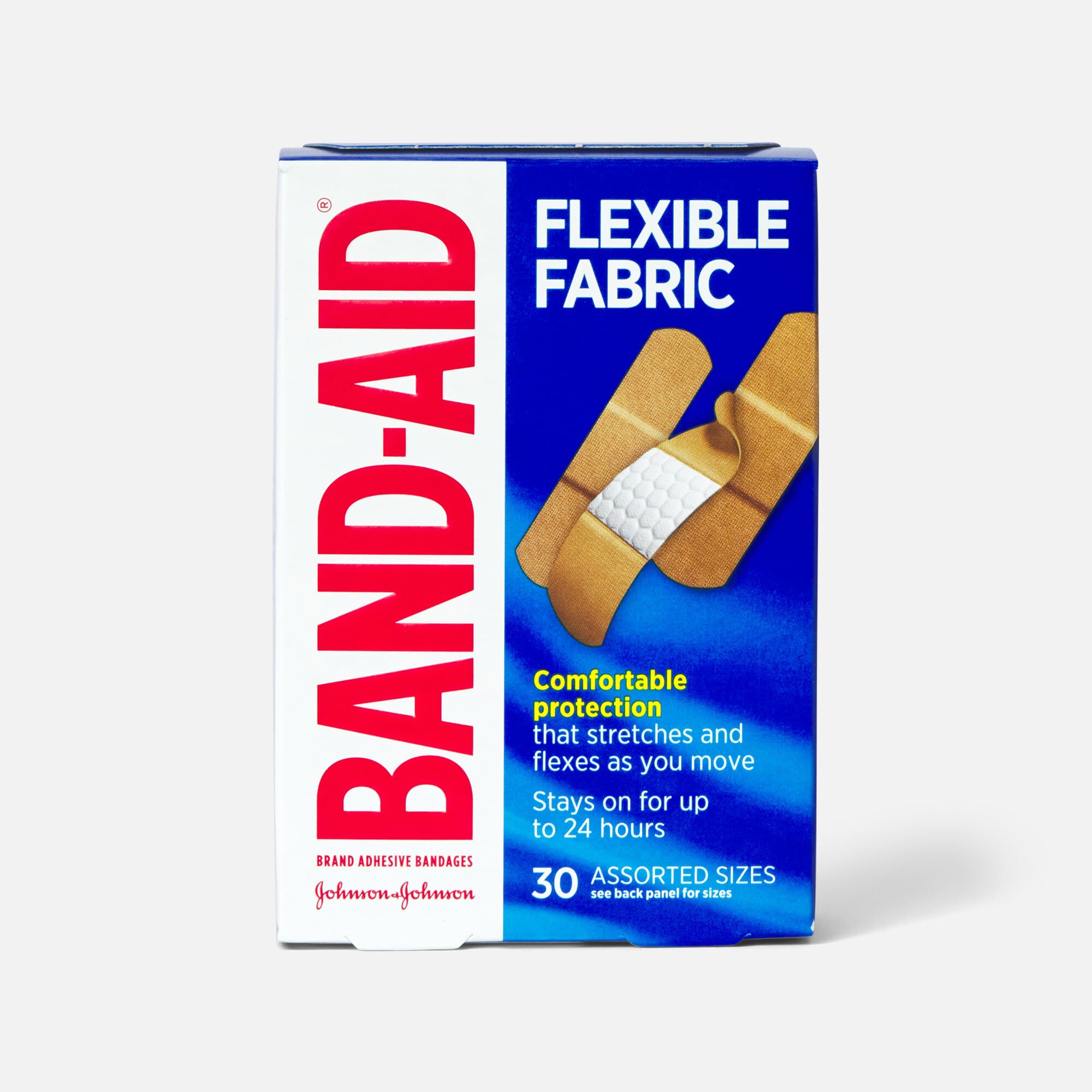 BAND-AID® Flexible Fabric Adhesive Bandages, Assorted, 30 ct., , large