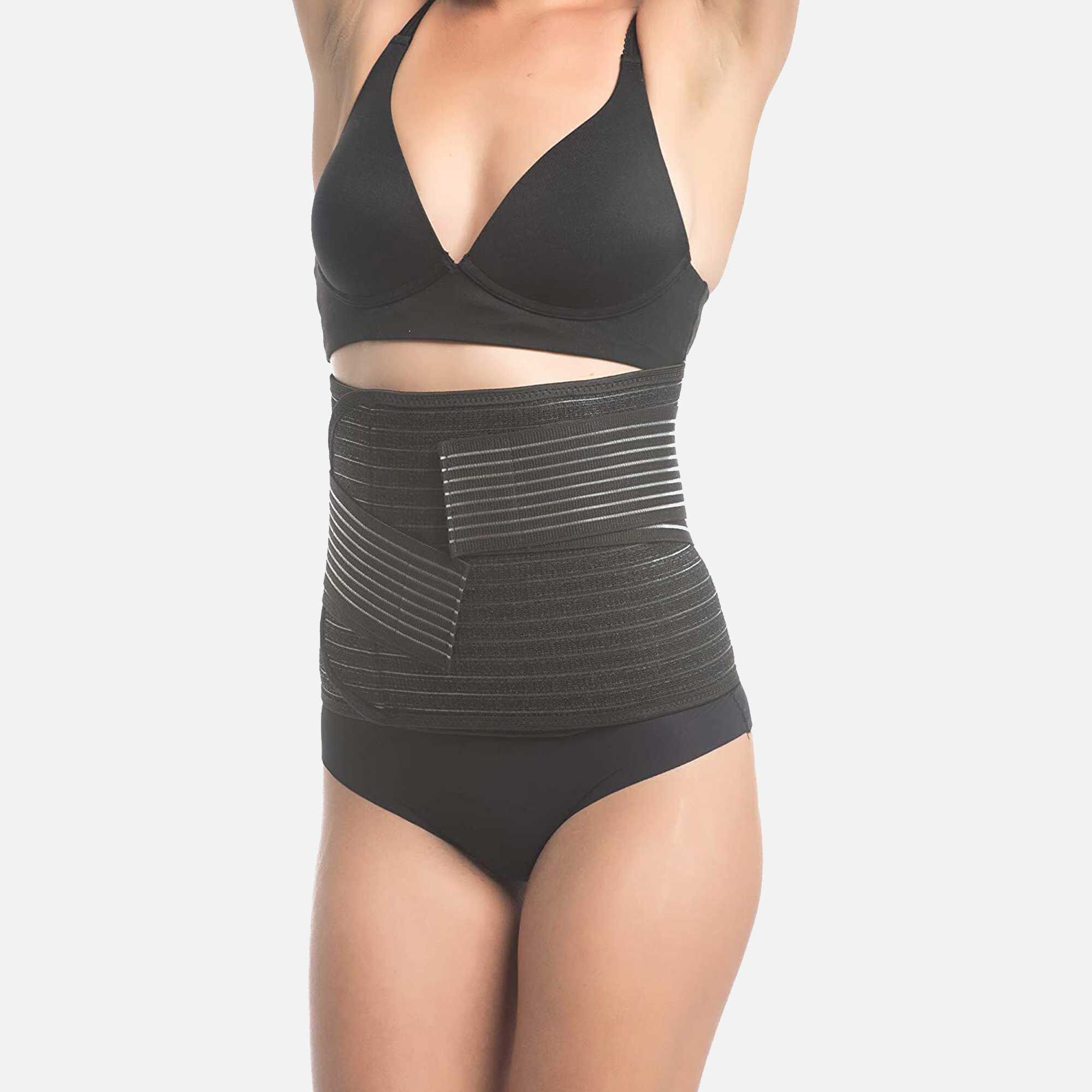 Shrinkx Belly Postpartum Belly Wrap with Bamboo Charcoal Fiber, Black, , large