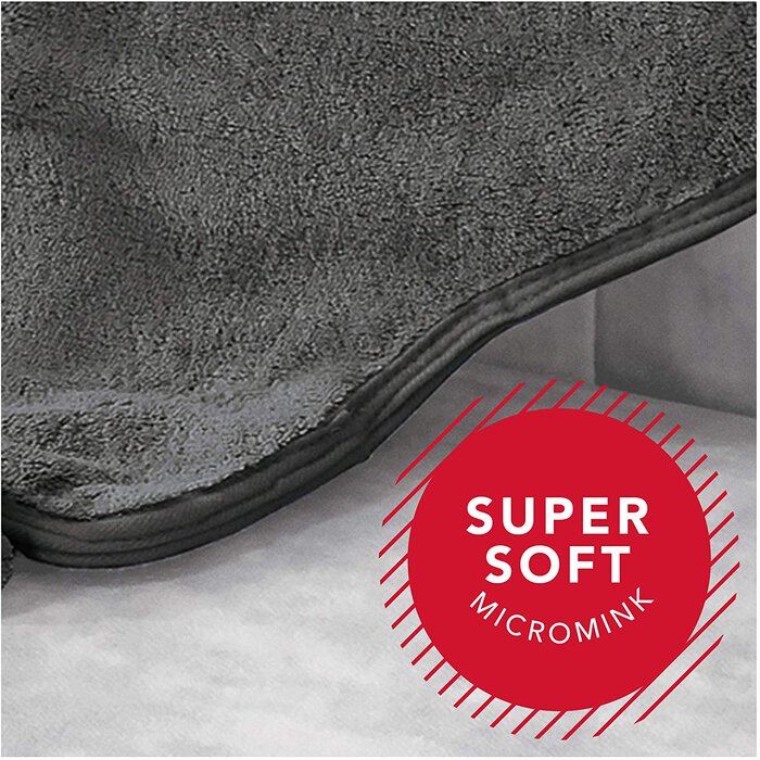 Sunbeam Heated Back Wrap, Gray, 4 Heat Settings, , large