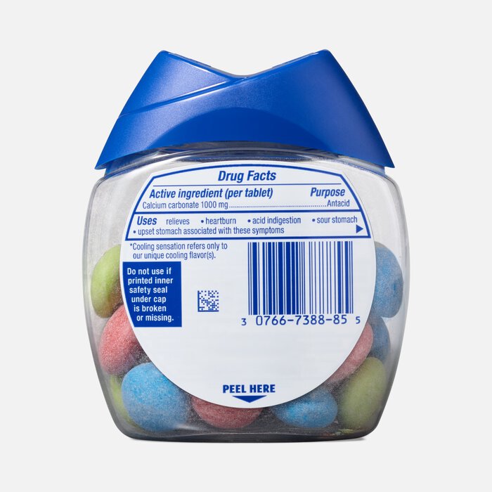 TUMS Ultra Strength Chewy Bites Cooling Sensation Antacid Chews, Fruit Fusion, 28 ct., , large