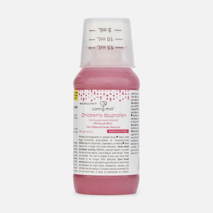 Caring Mill™ Children’s Ibuprofen Pain Reliever/Fever Reducer, Bubble Gum, 4 fl oz., , large