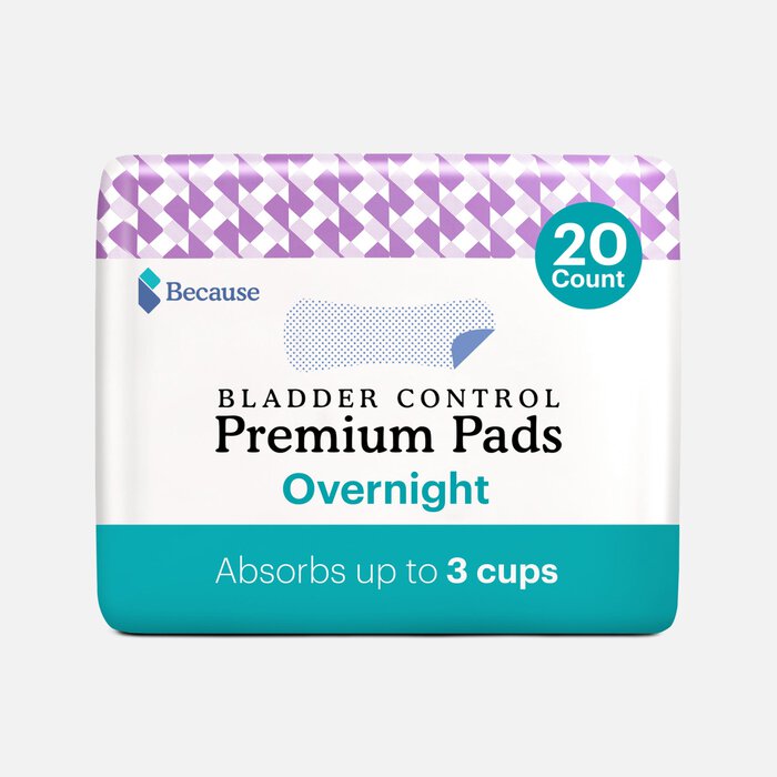 Because Overnight Premium Bladder Control Pads, 20 ct., , large