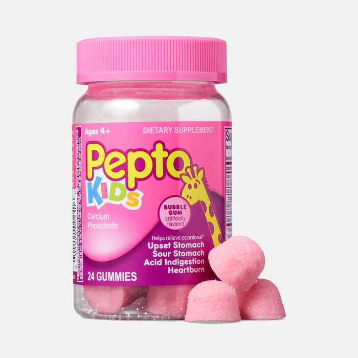 Pepto Kids Upset Stomach Relief Gummies, Bubblegum, 24 ct., , large
