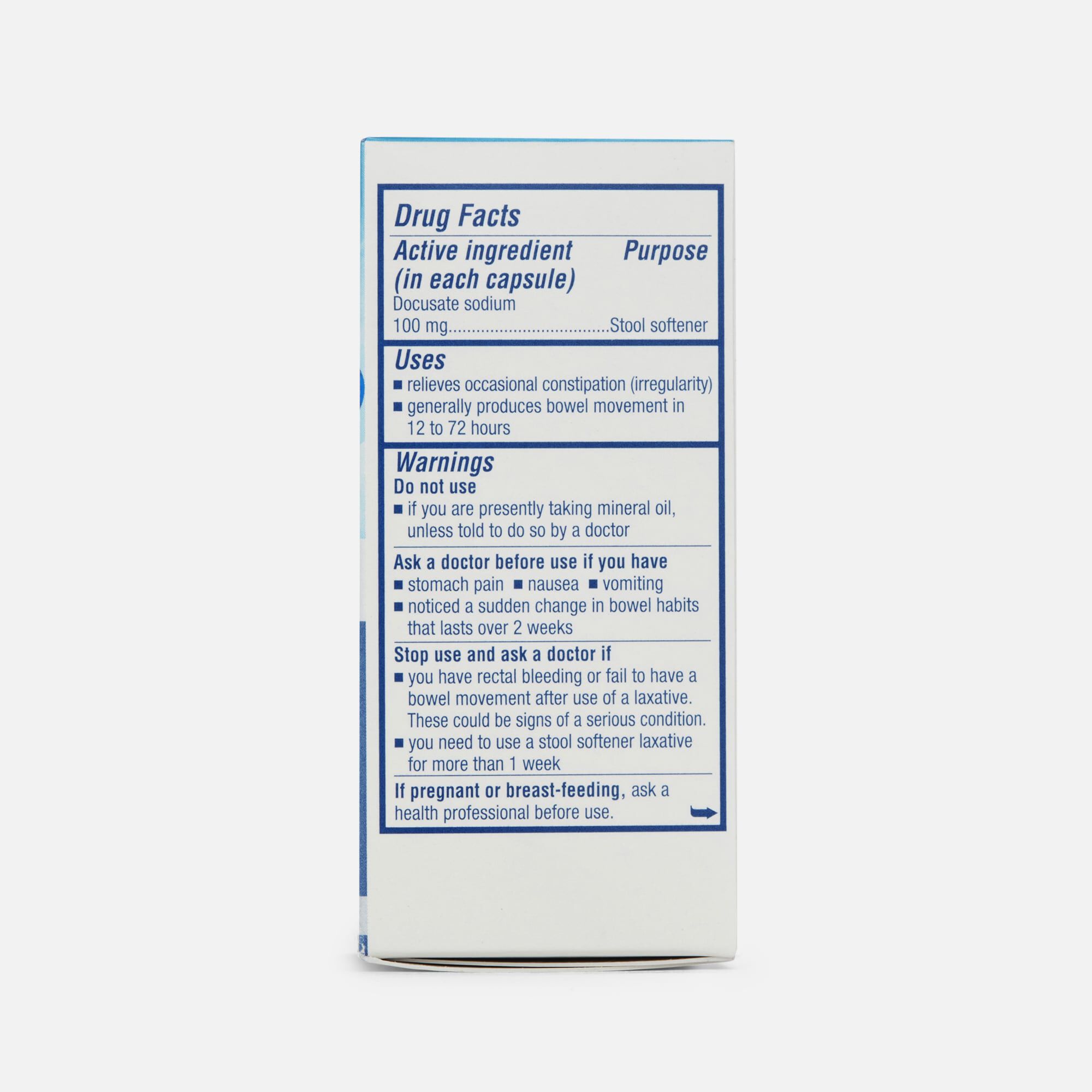 Colace Stool Softener Laxative 100 mg, Capsules, 60 ct., , large