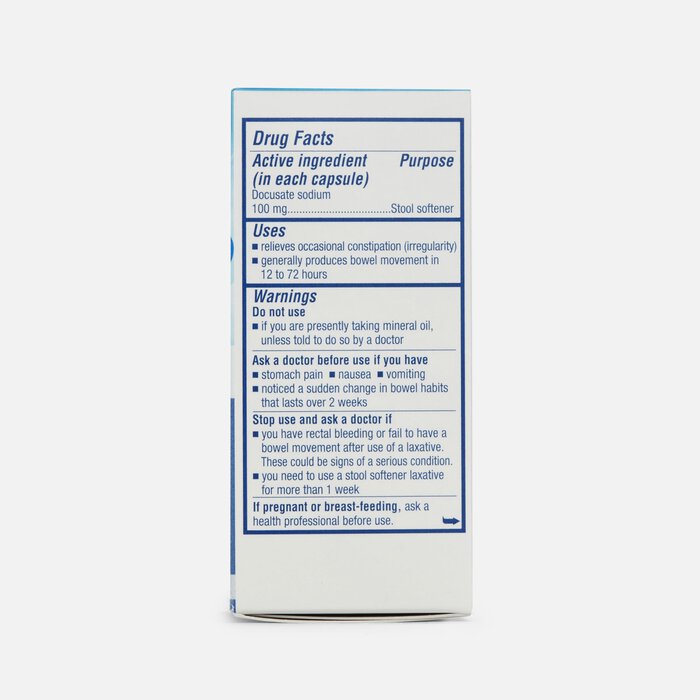 Colace Stool Softener Laxative 100 mg, Capsules, 60 ct., , large