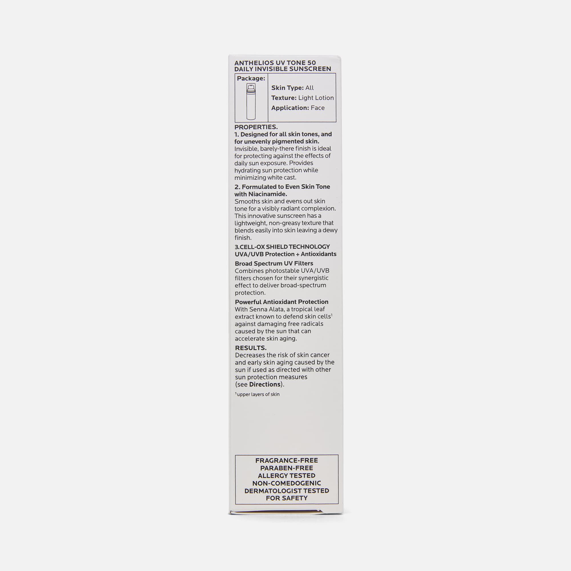 La Roche-Posay Anthelios UV Tone Daily Invisible Sunscreen, SPF 50, 1.7 fl oz., , large