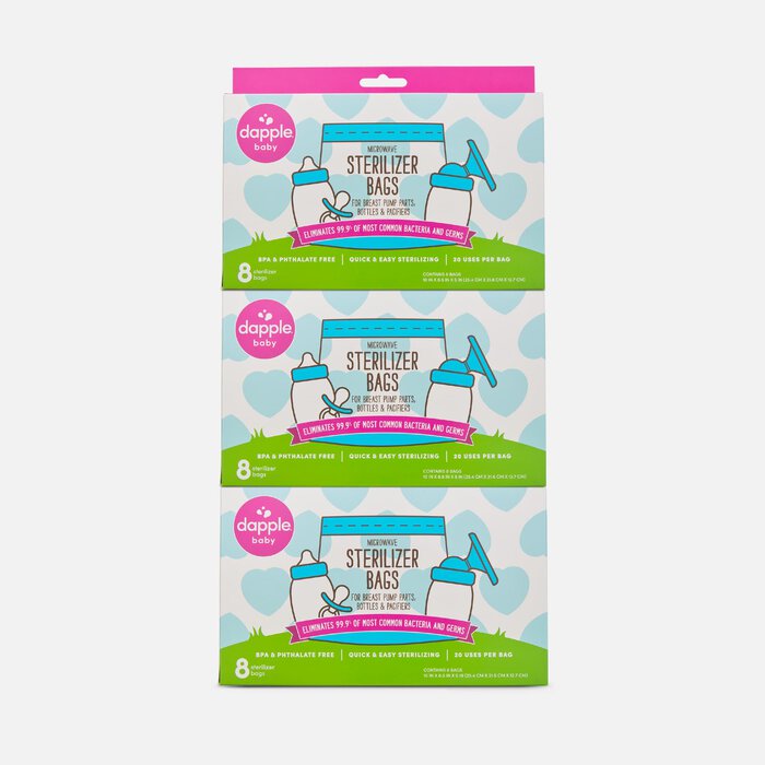 Dapple Baby Microwave Sterilizer Bags, 8 ct. (3-Pack), , large