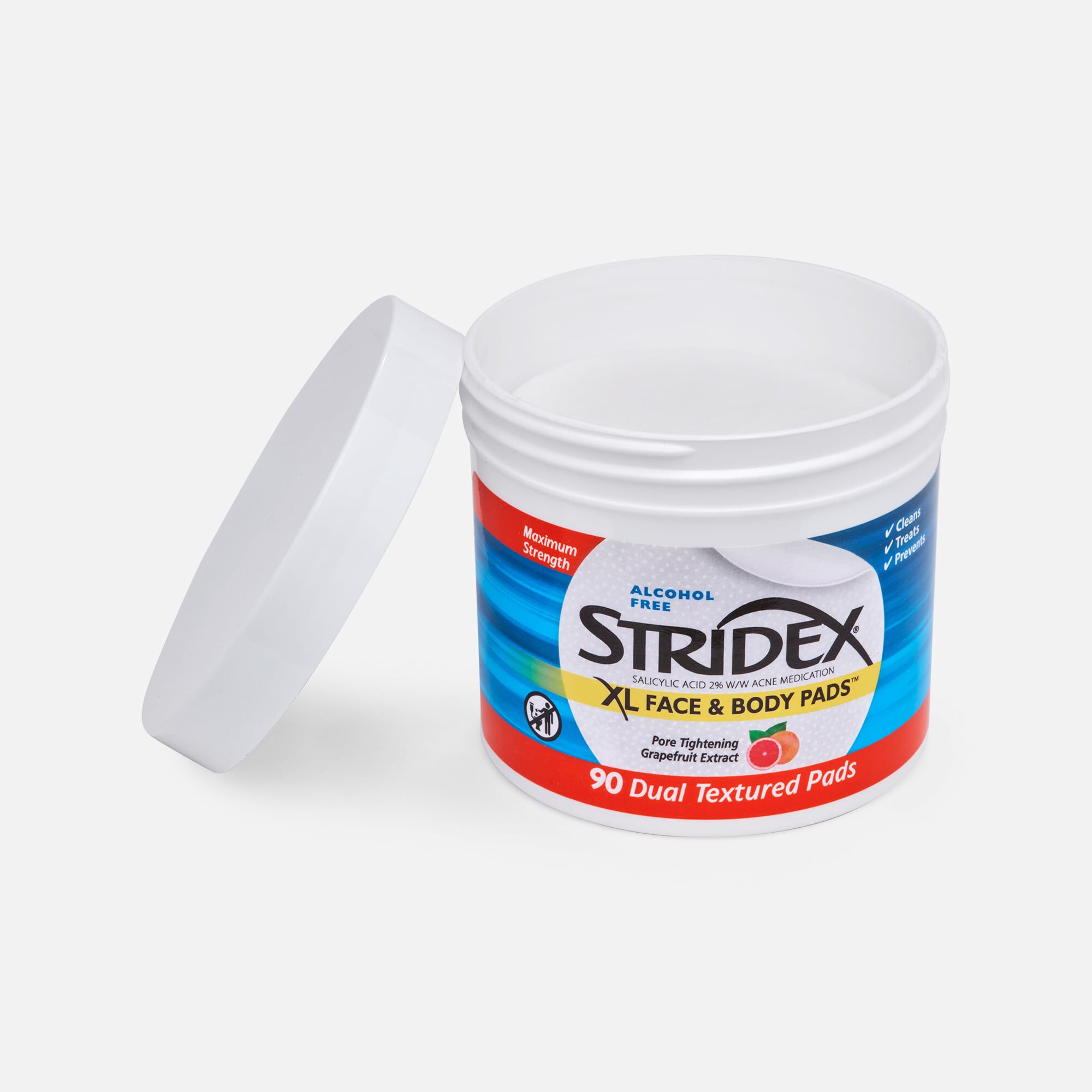 Stridex XL Face & Body Pads, 90 ct., , large