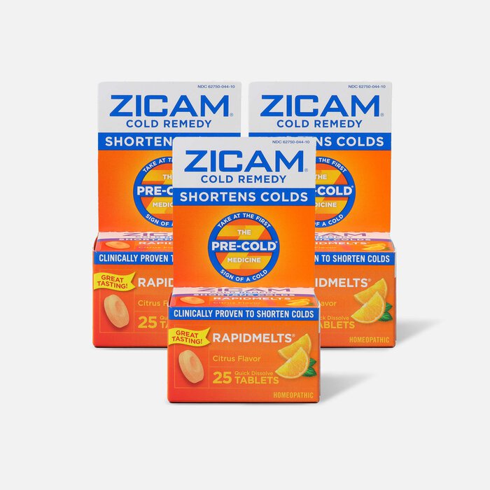 Zicam Cold Remedy Rapid Melts with Vitamin C, Citrus, 25 ct. (3-Pack), , large