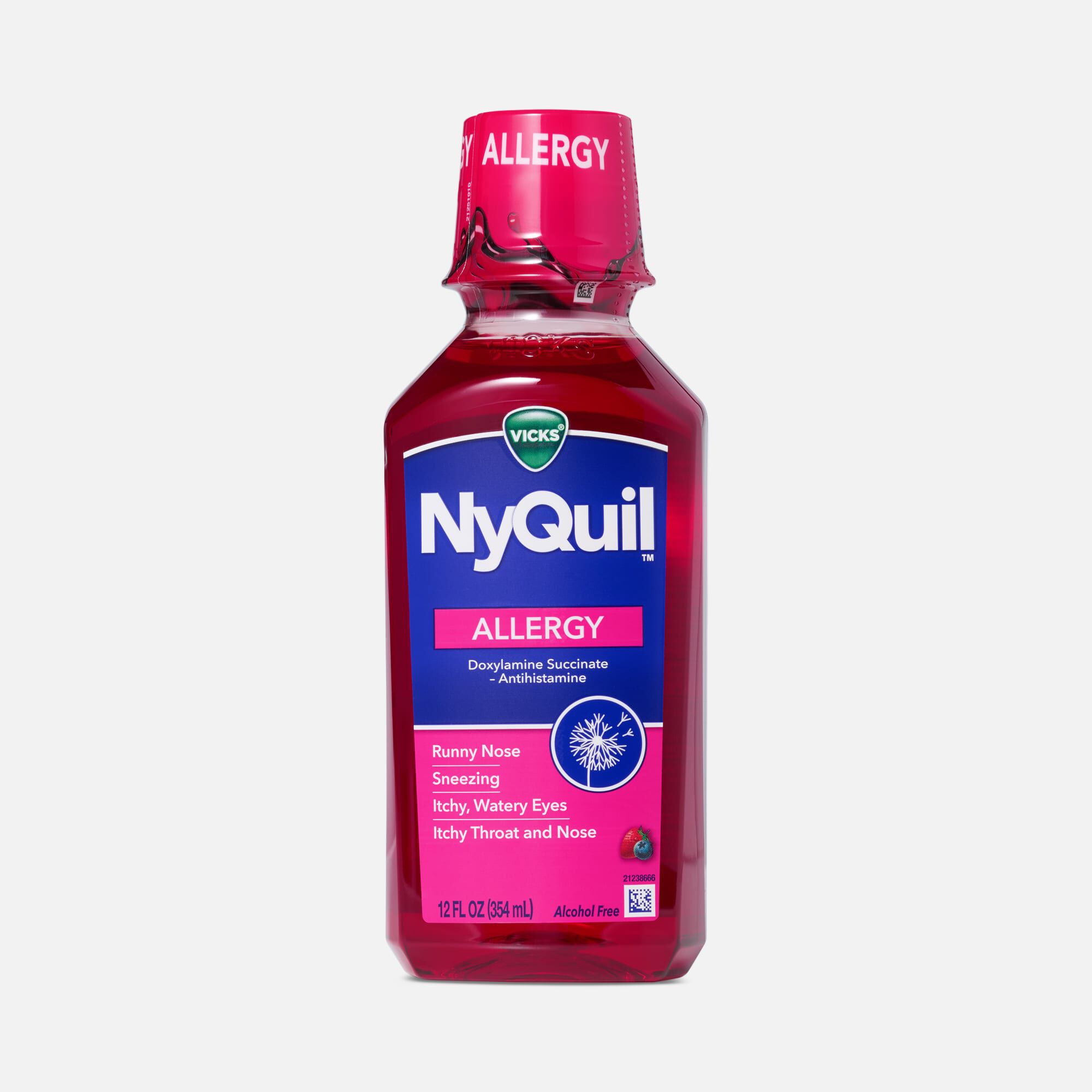 Vicks® NyQuil™ Allergy Nighttime Liquid, Berry, 12 fl. oz.