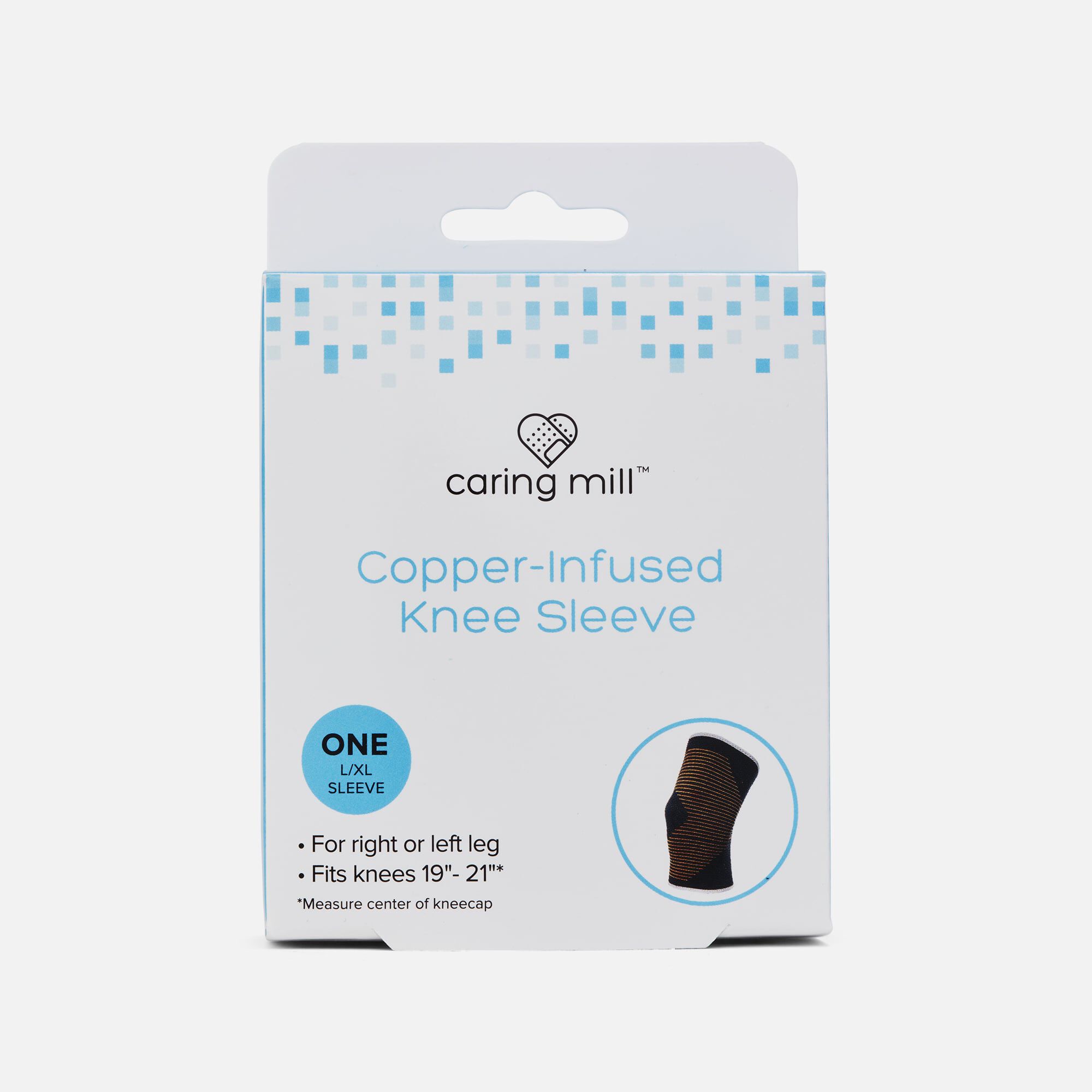 Caring Mill™ Copper-Infused Knee Compression Sleeve, L/XL, , large