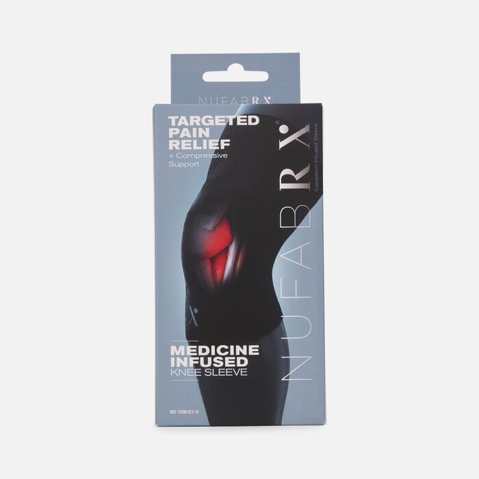 Nufabrx Knee Compression Sleeve with Pain-Relieving Medicine, , large