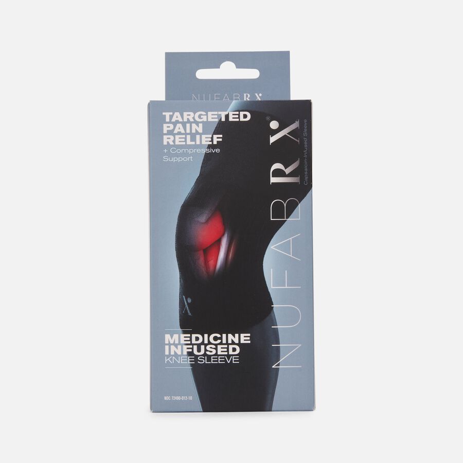 Nufabrx Knee Compression Sleeve with Pain-Relieving Medicine, , large image number 0