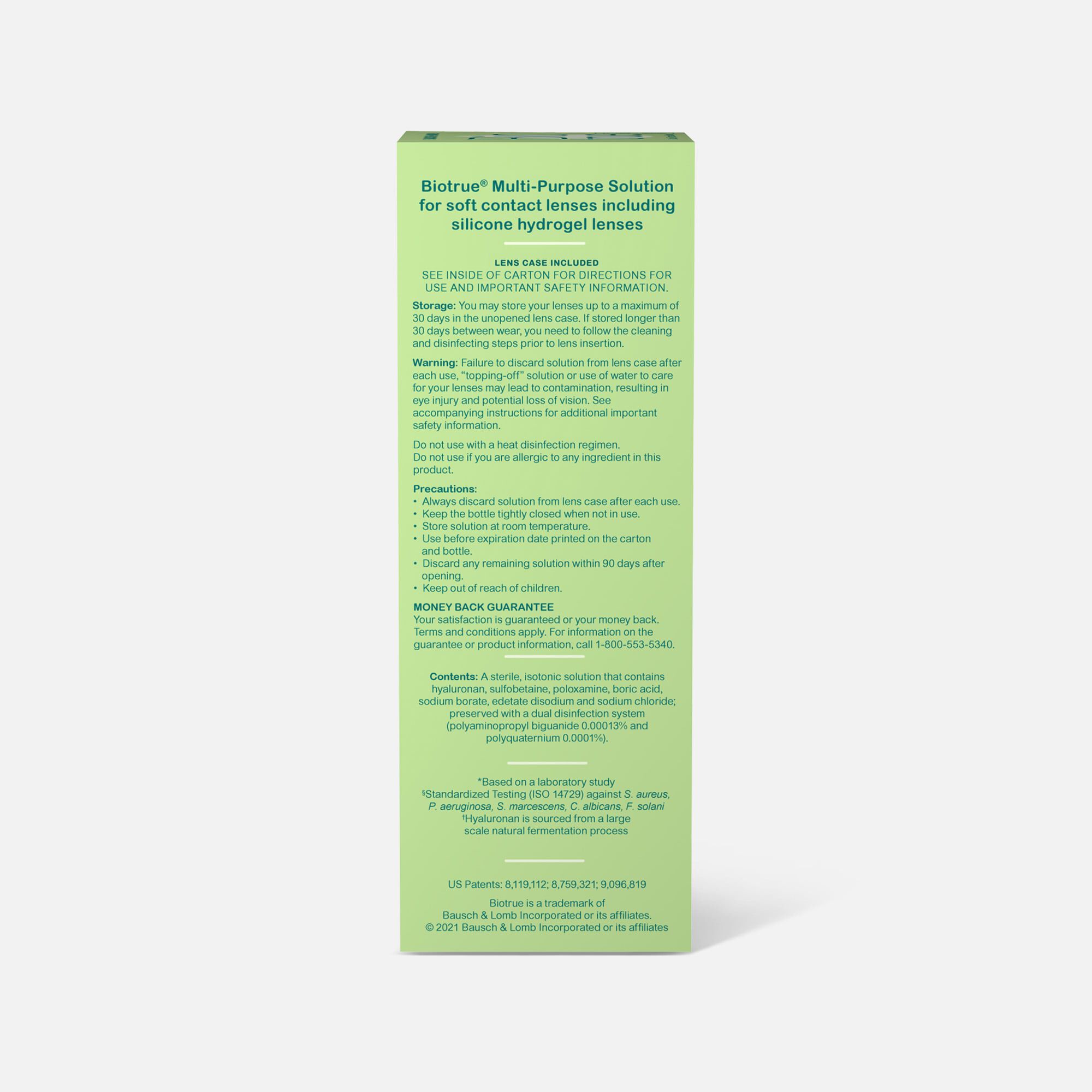 Bausch + Lomb Biotrue Multi-Purpose Solution for Soft Contact Lenses, 10 fl oz. (2-Pack), , large