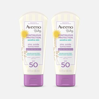Aveeno Baby Continuous Protection Lotion, SPF 50, 3 oz. (2-Pack)