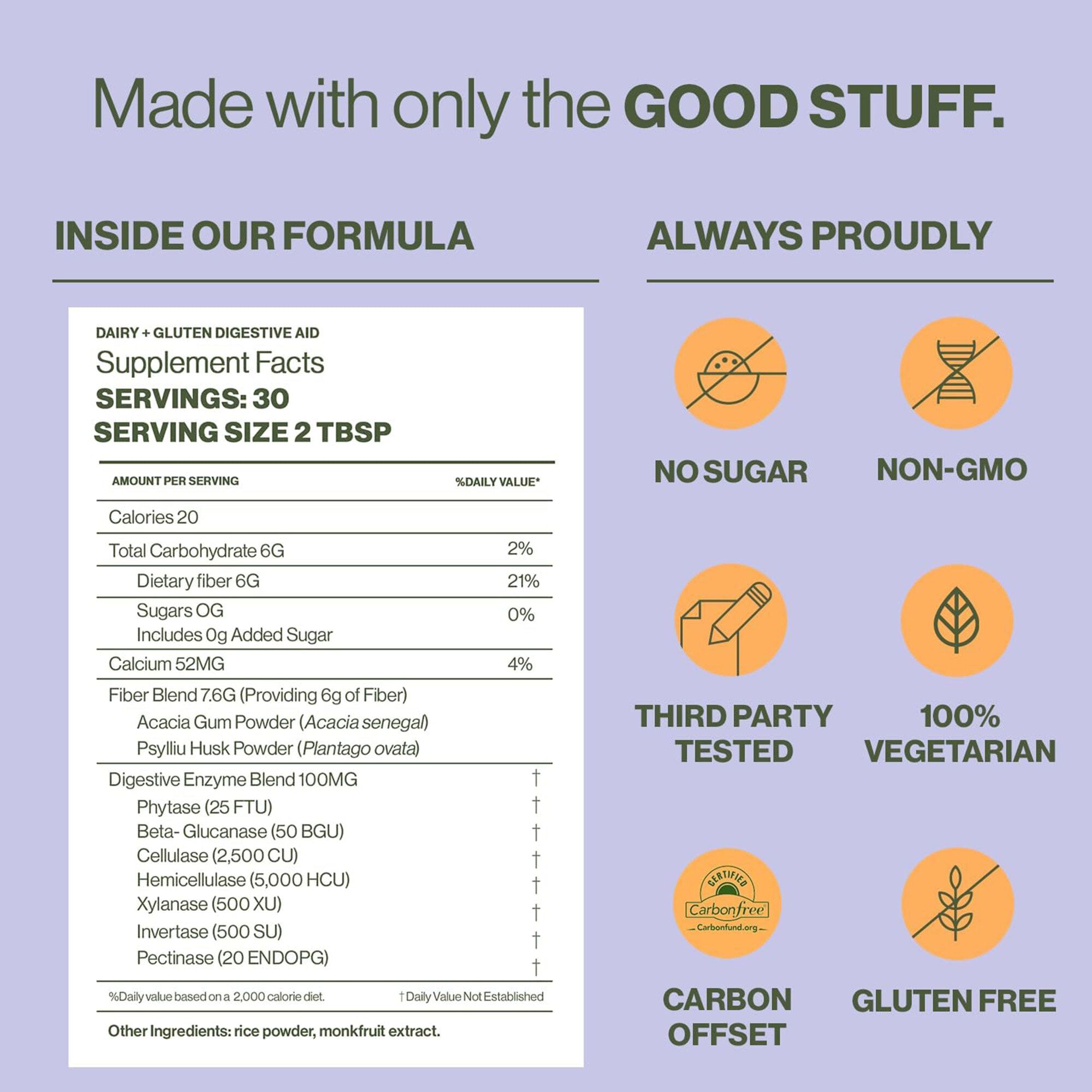 Hilma Daily Fiber Supplement + Digestive Enzymes, 8.36 oz., 30 servings, , large