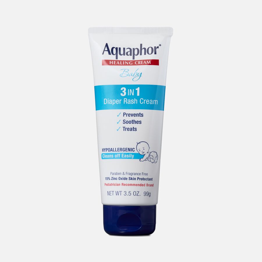 Aquaphor Baby 3-in-1 Diaper Rash Cream, 3.5 oz., , large image number 0