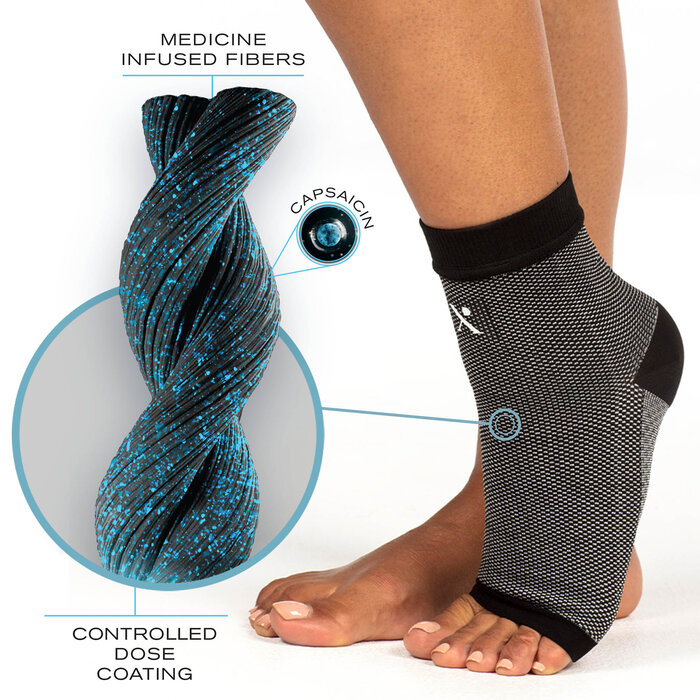 Nufabrx Medicine Infused Ankle Sleeve, , large
