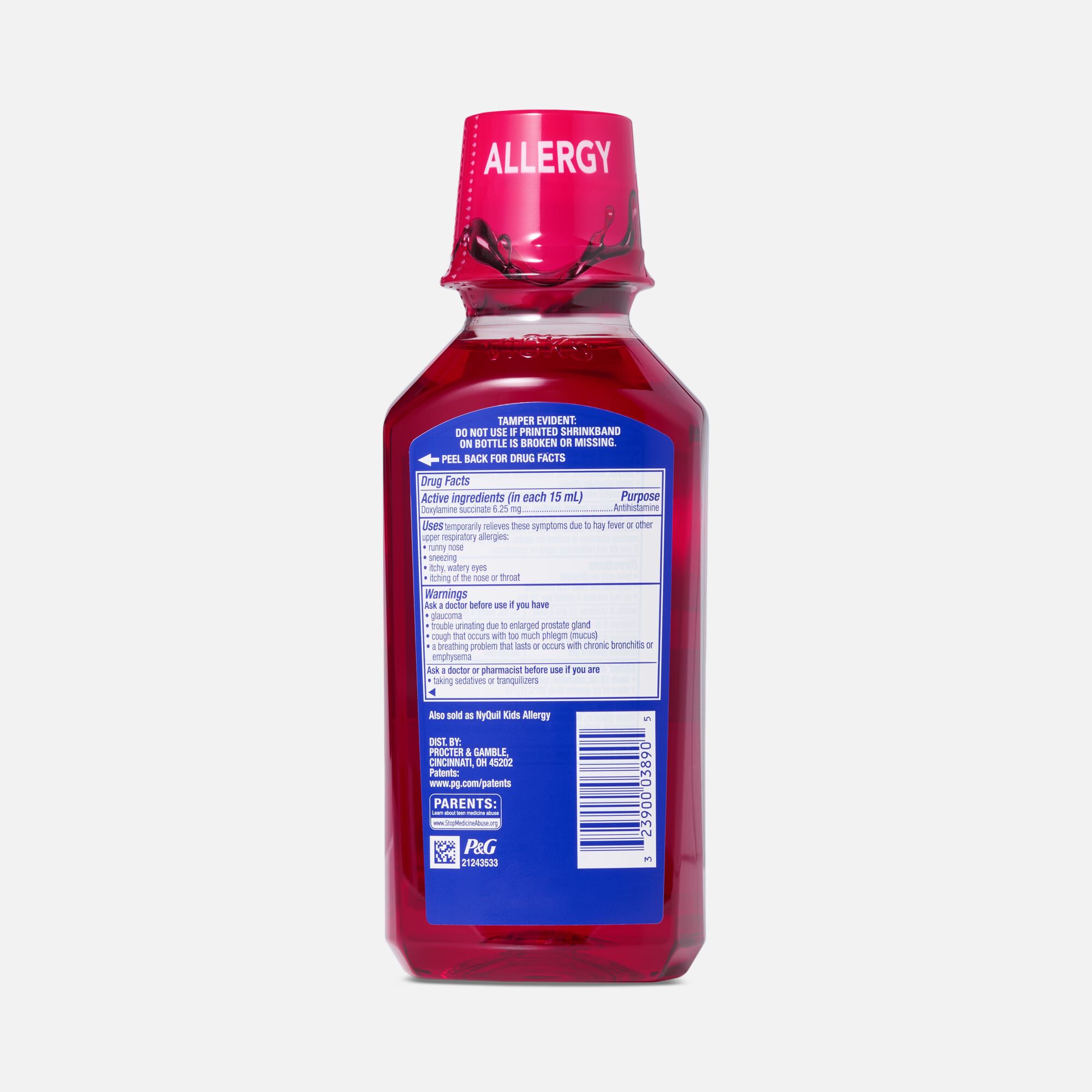 Vicks® NyQuil™ Allergy Nighttime Liquid, Berry, 12 fl. oz., , large