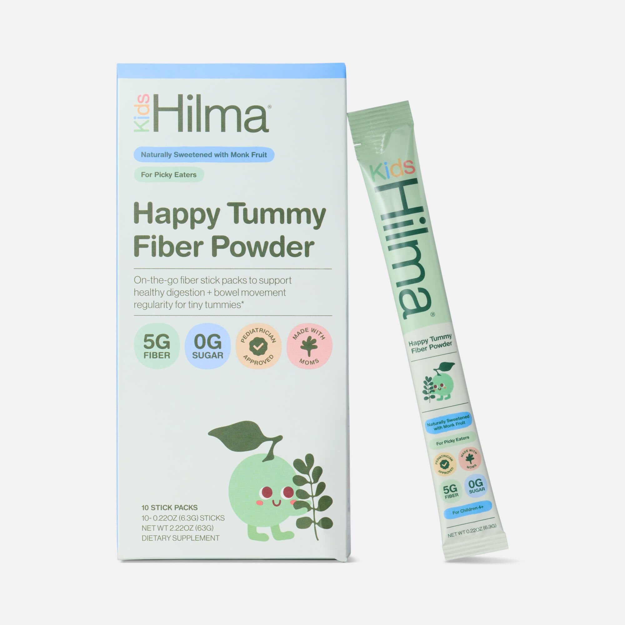 Hilma® Kids Happy Tummy Fiber Powder Stick Packs, 10 ct.