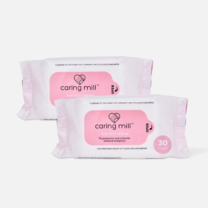 Caring Mill™ Anti-Itch Feminine Wipes, 30 ct. (2-Pack), , large
