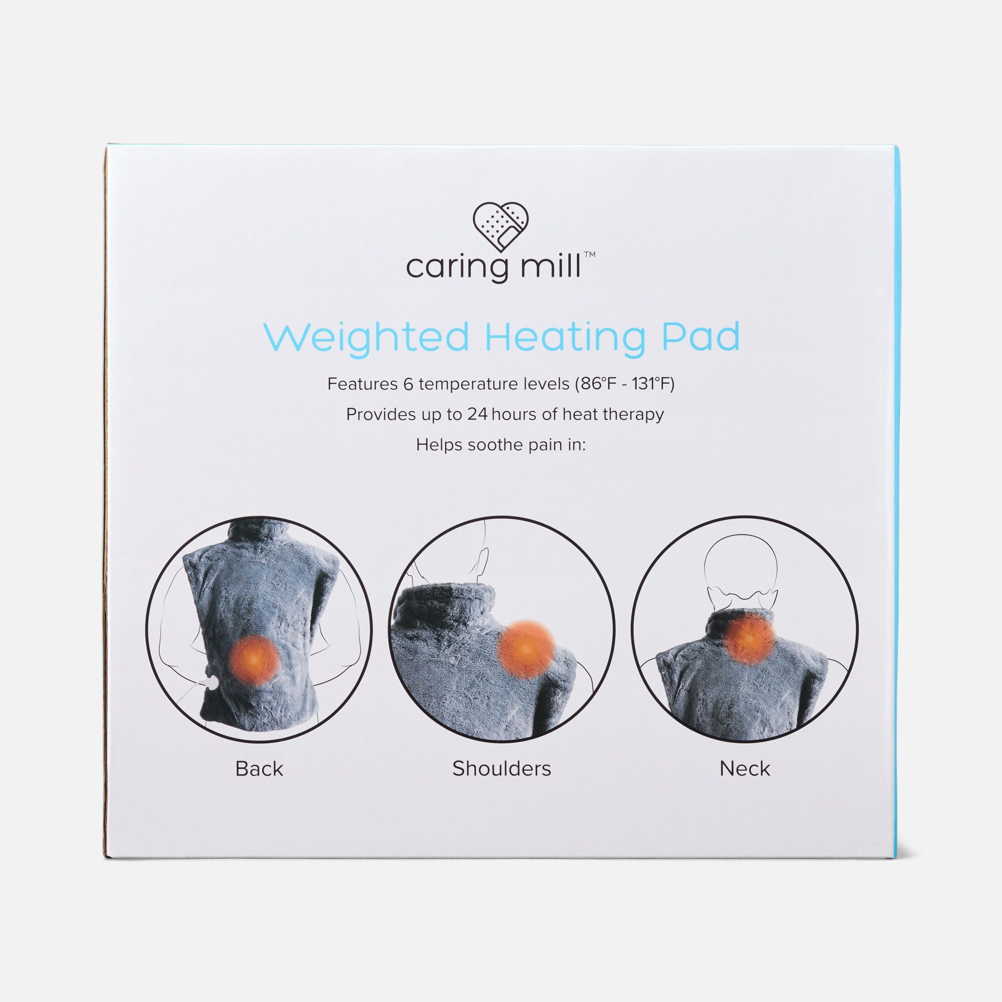 Caring Mill™ Weighted Heating Pad for Back Pain Relief, , large