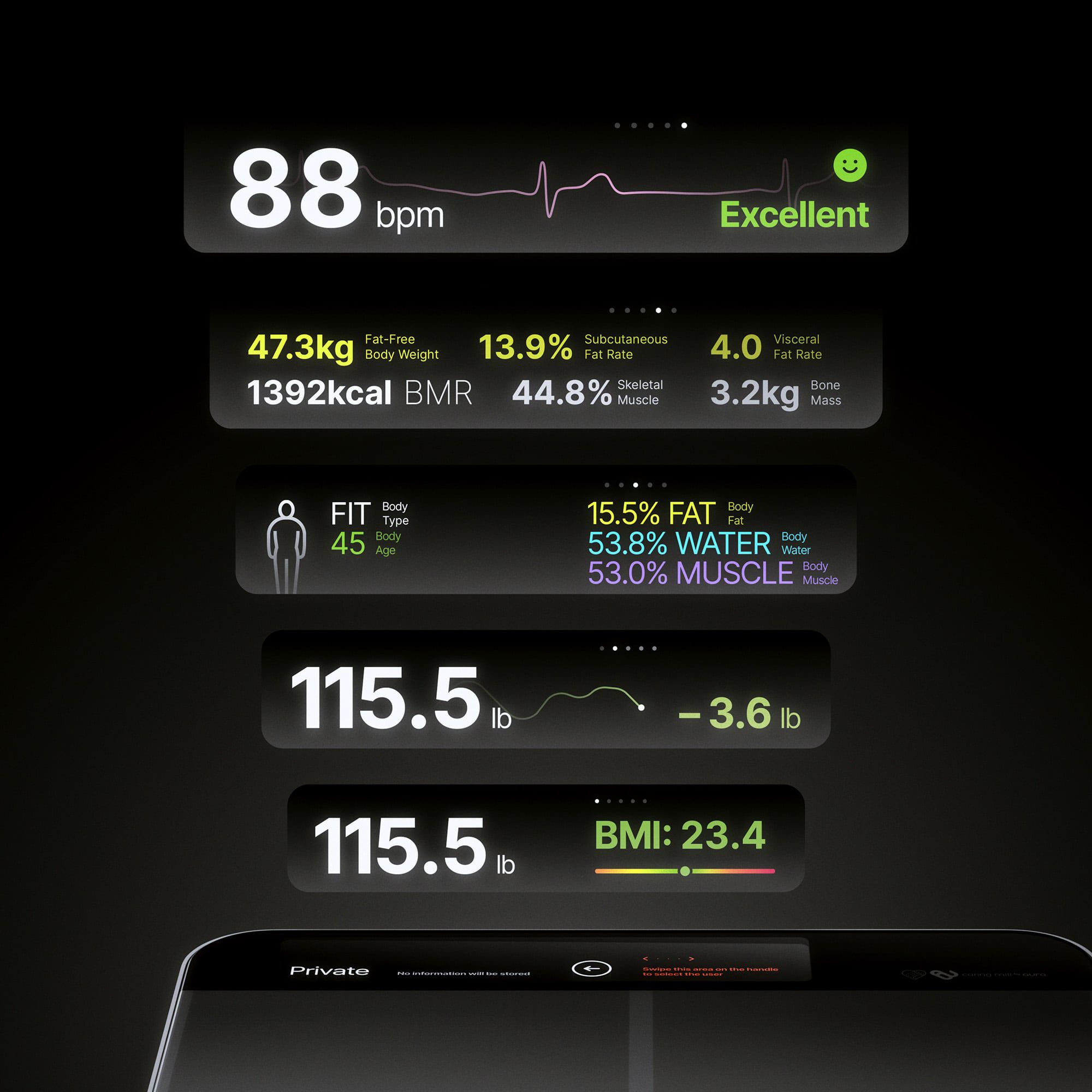 Axis Advanced Full Body Analysis Scale — Caring Mill™ by Aura, , large