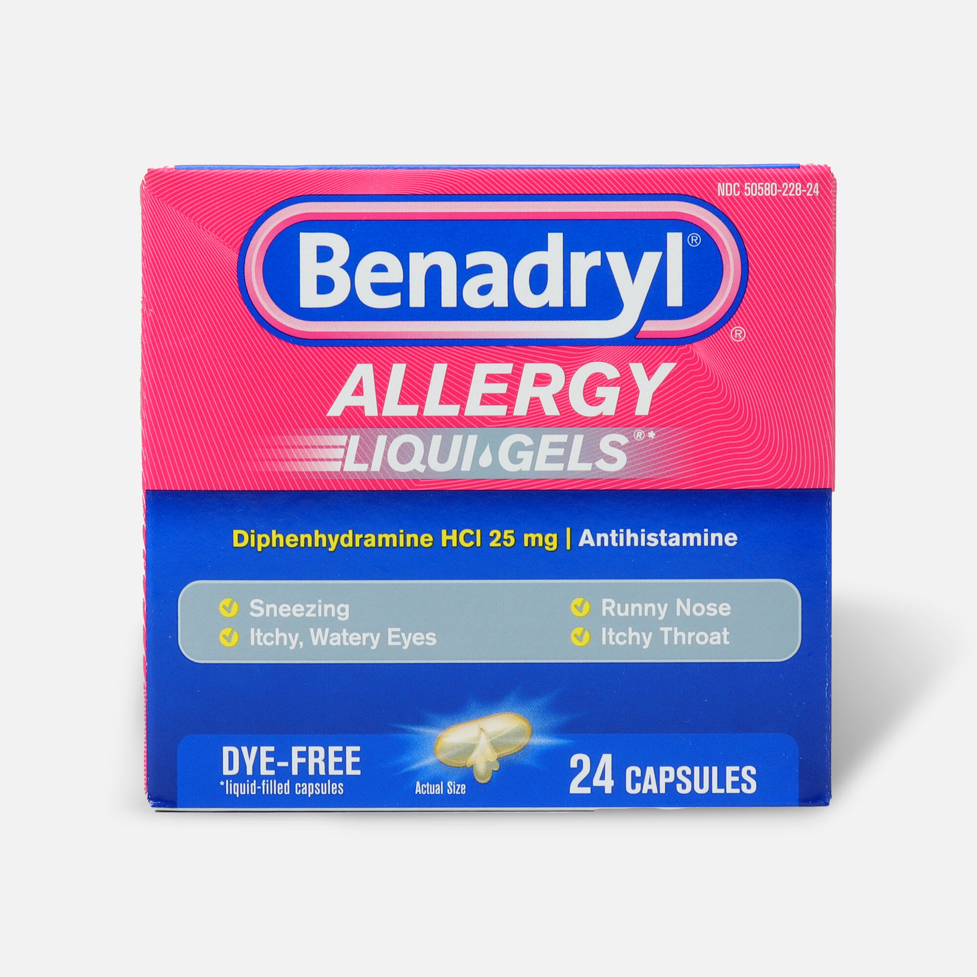 Benadryl Allergy Relief Liqui-Gels, 24 ct., , large