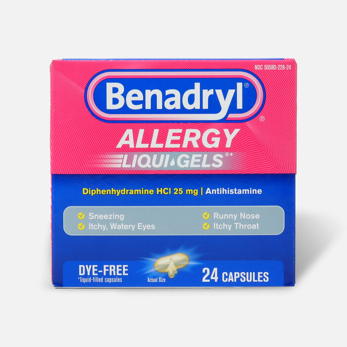 Benadryl Allergy Relief Liqui-Gels, 24 ct., , large