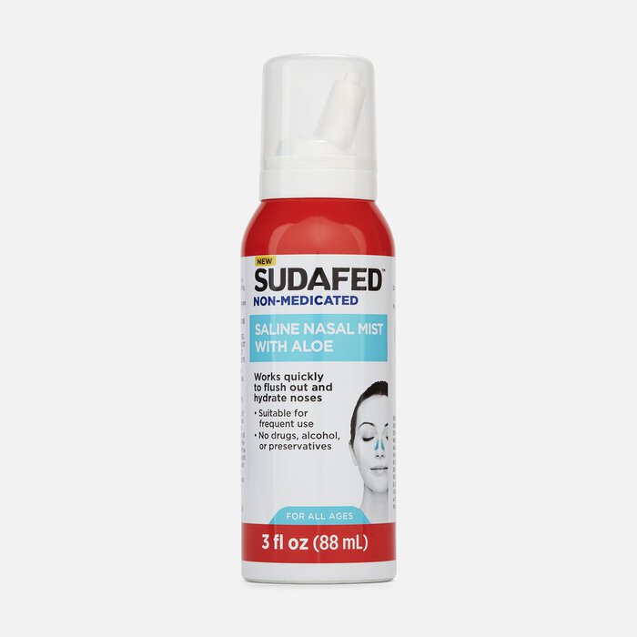Sudafed Non-Medicated Saline Nasal Mist with Aloe, 3 fl oz., , large